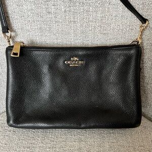 Coach Black Pebbled Leather Crossbody